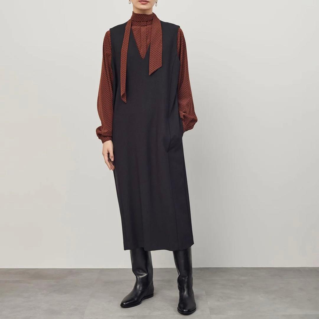 未使用級✨ソージュ　ウールライクジャンパースカート　ブラック　M 現行品