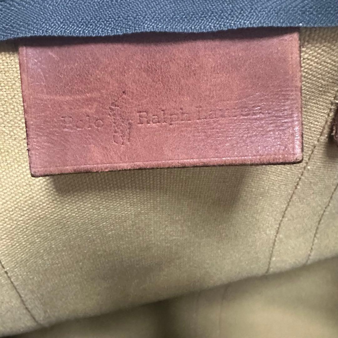 き*ろ様 ラルフローレン レザーPVC 2way ブラックウォッチ 大容量ボスト