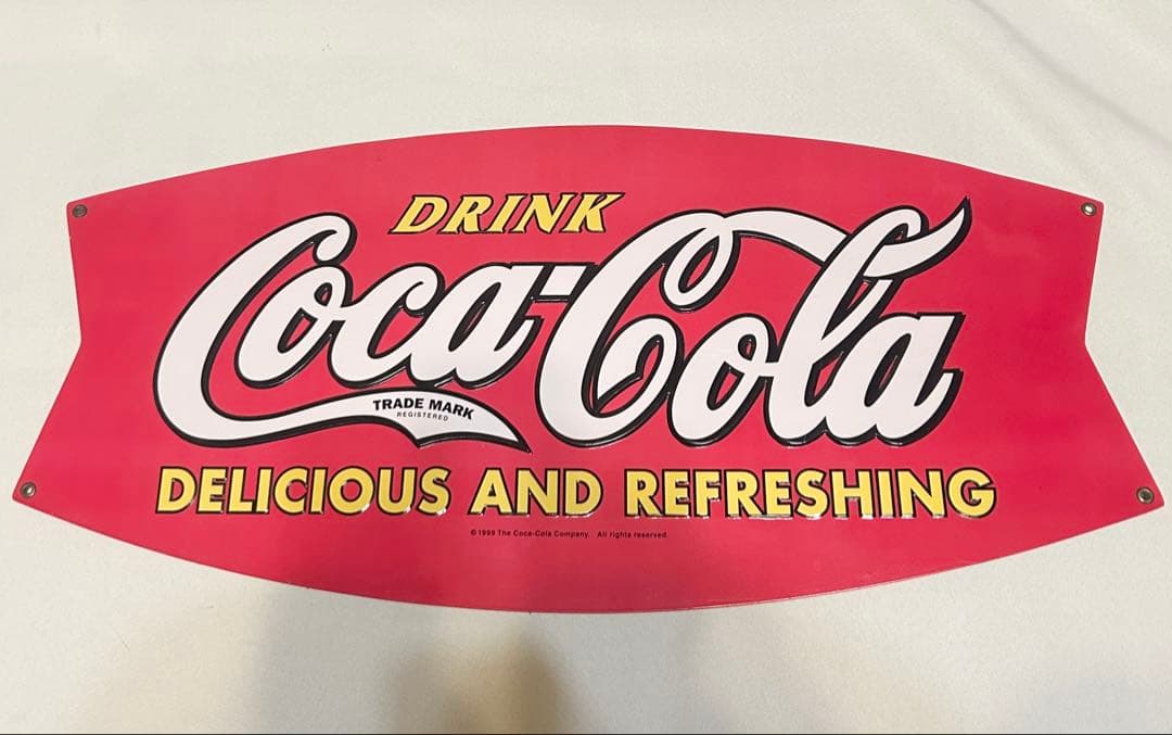 コカコーラ Coca Cola フィッシュテール 看板 壁掛け リボン
