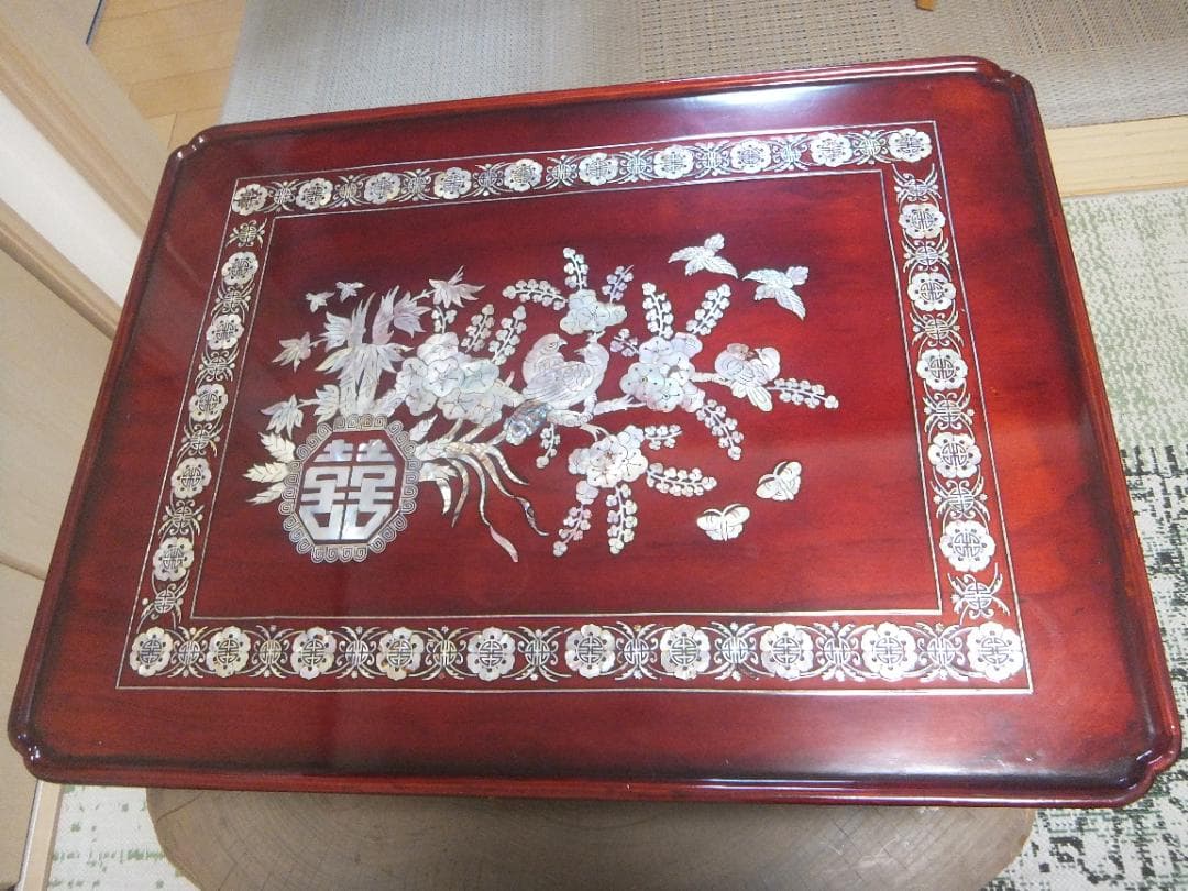 螺鈿テーブル韓国製、美品