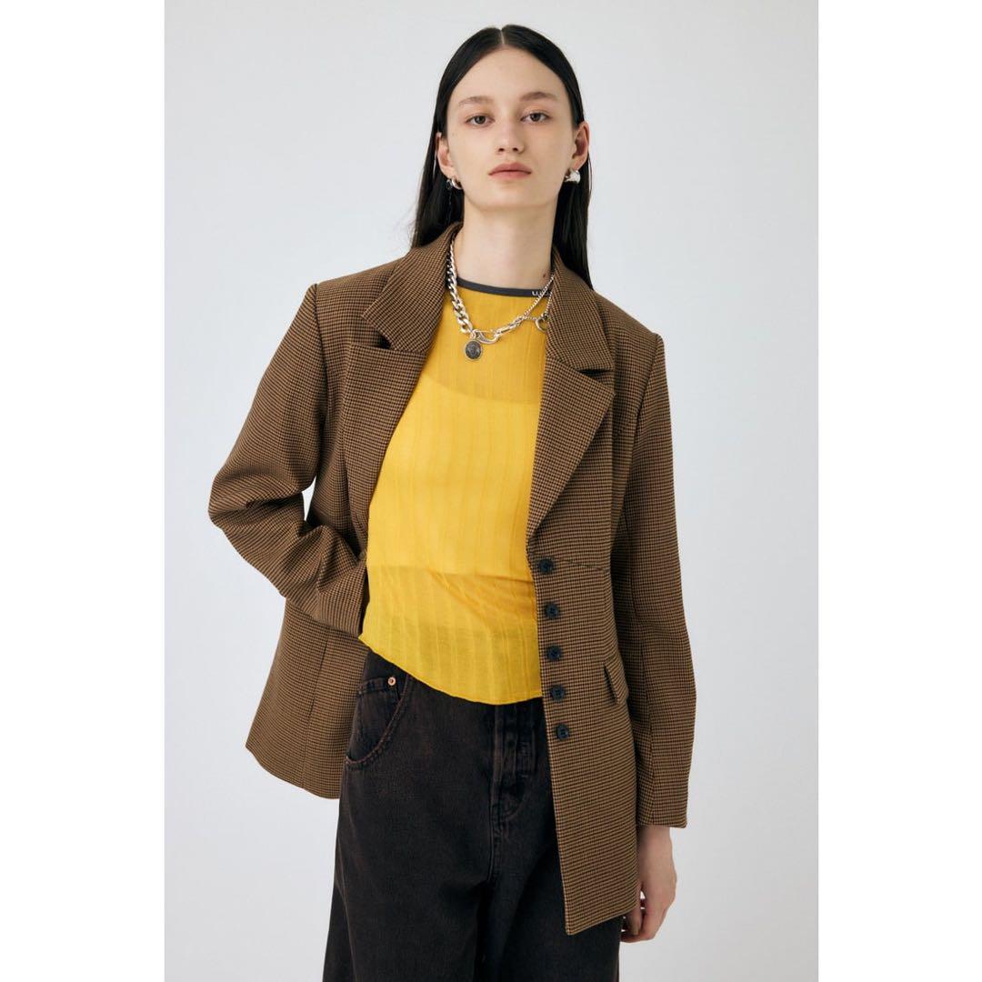 MOUSSY チェック柄 テーラードジャケット
