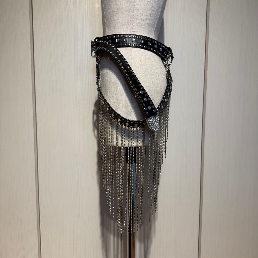 【値下げ】ベルト ギラギラ キラキラ ラメ スタッズ ストーン ロック パンク