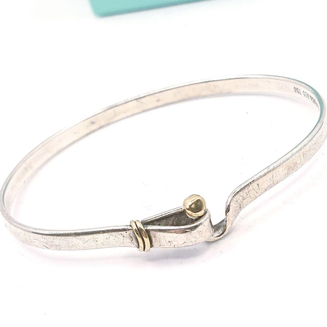 TIFFANY&Co. フック&アイ 18金コンビ バングル
