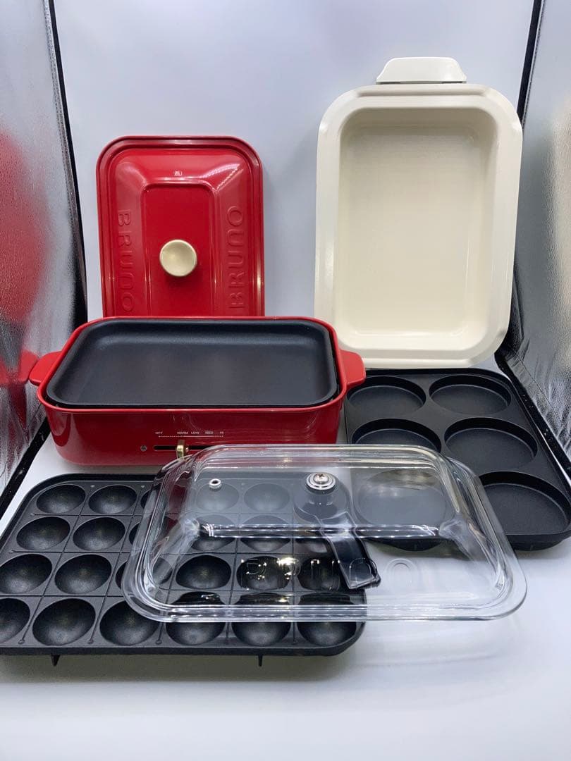 BRUNO コンパクトホットプレート　蓋2種 プレート4種セット　ブルーノ