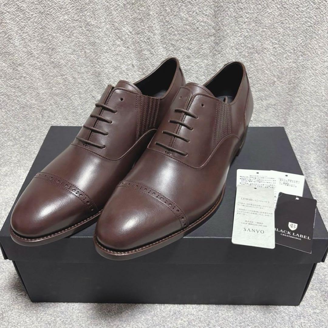 【極美品】BLACK LABEL CRESTBRIDGE 革靴　ストレートチップ