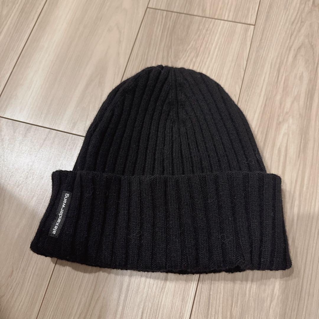 alexanderwang ニット帽 ビーニー 黒