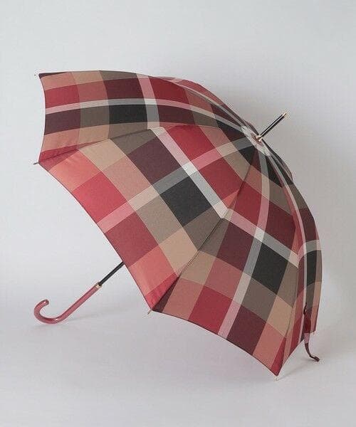 ブルーレーベルクレストブリッジレッド 雨傘 / 長傘 晴雨兼用 紫外線遮蔽1/2