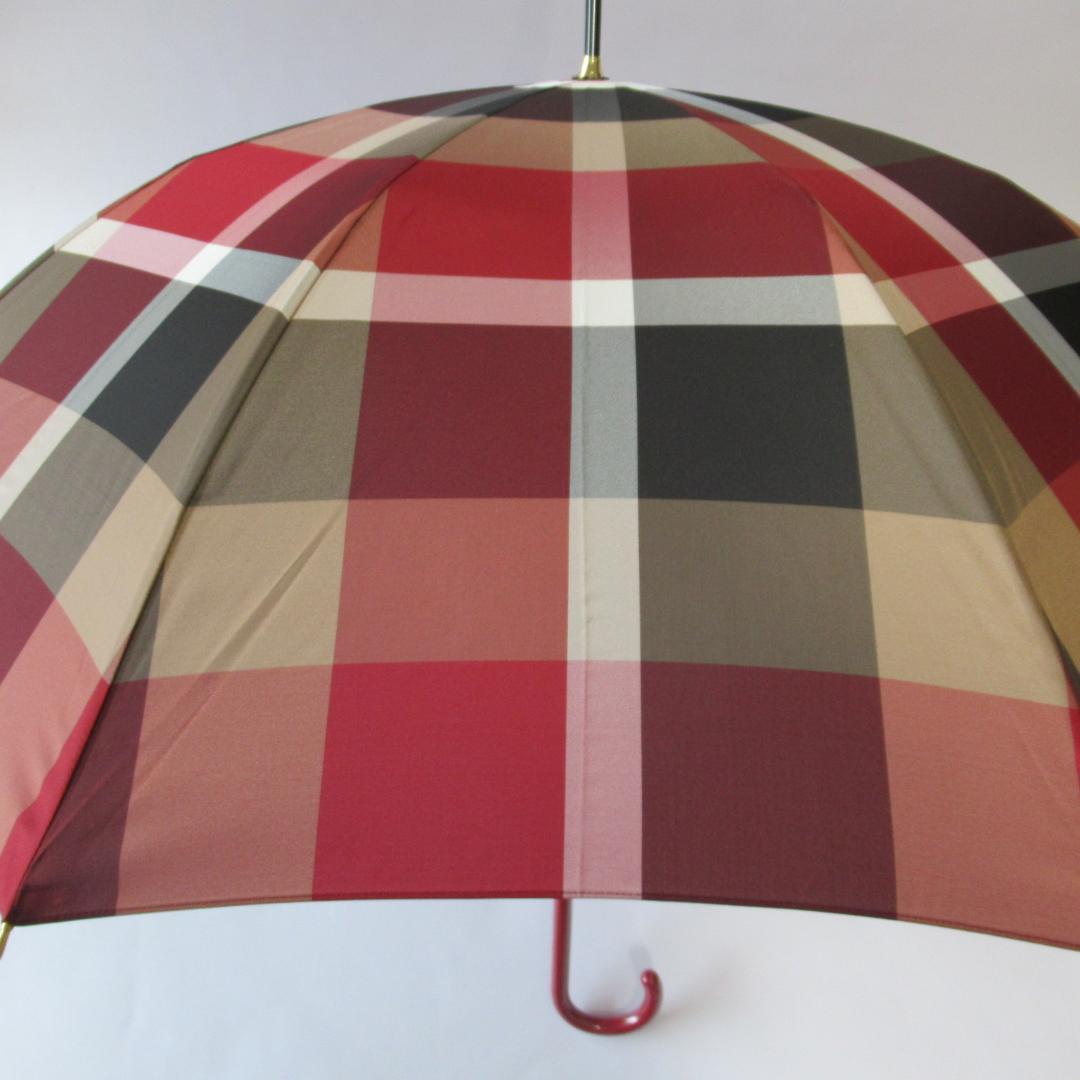ブルーレーベルクレストブリッジレッド 雨傘 / 長傘 晴雨兼用 紫外線遮蔽1/2