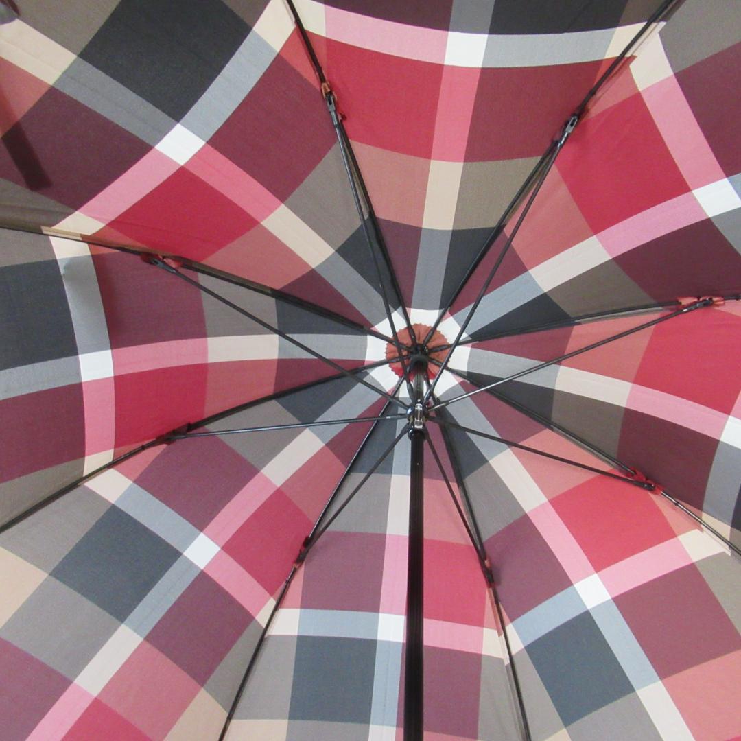 ブルーレーベルクレストブリッジレッド 雨傘 / 長傘 晴雨兼用 紫外線遮蔽1/2