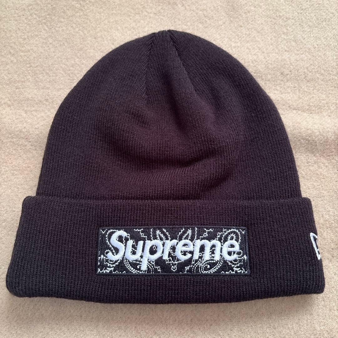 Supreme ニット帽 黒 未使用