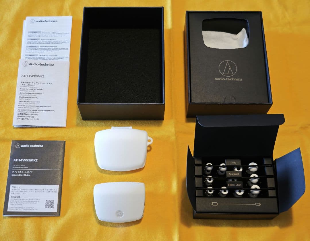 オーディオテクニカ ATH-TWX9MK2 ワイヤレスイヤホン　保護カバー付