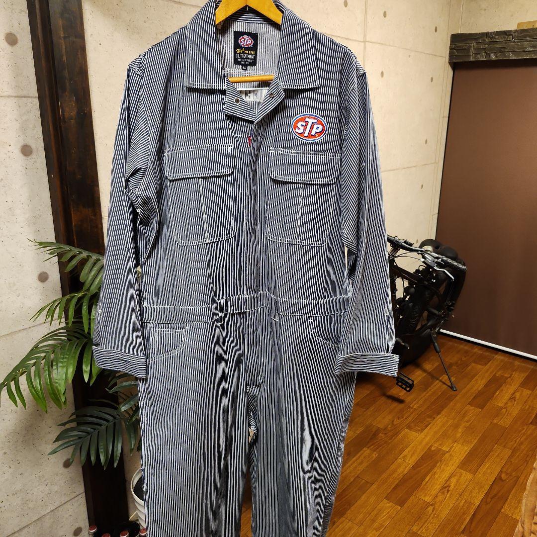 ヒッコリー柄　つなぎ　ビッグサイズ 廃盤