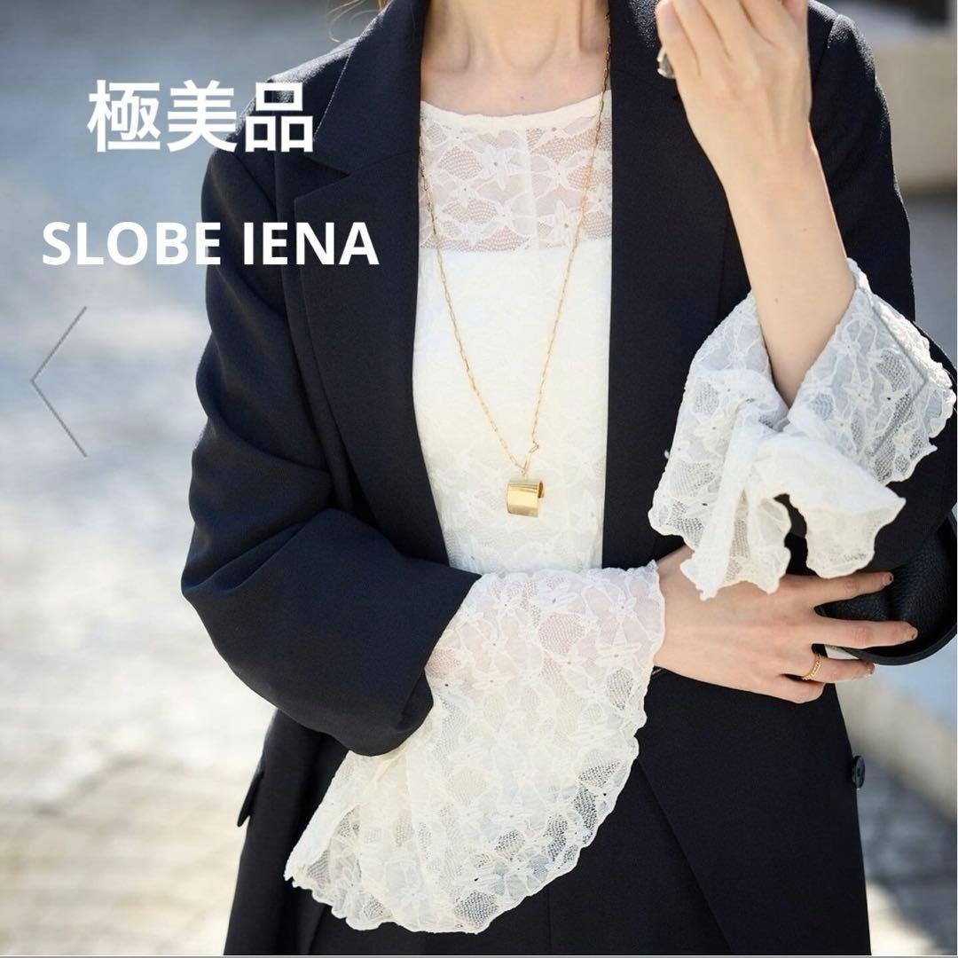 M　　　　　　極美品✨SLOBE IENA レースフレアスリーブブラウス