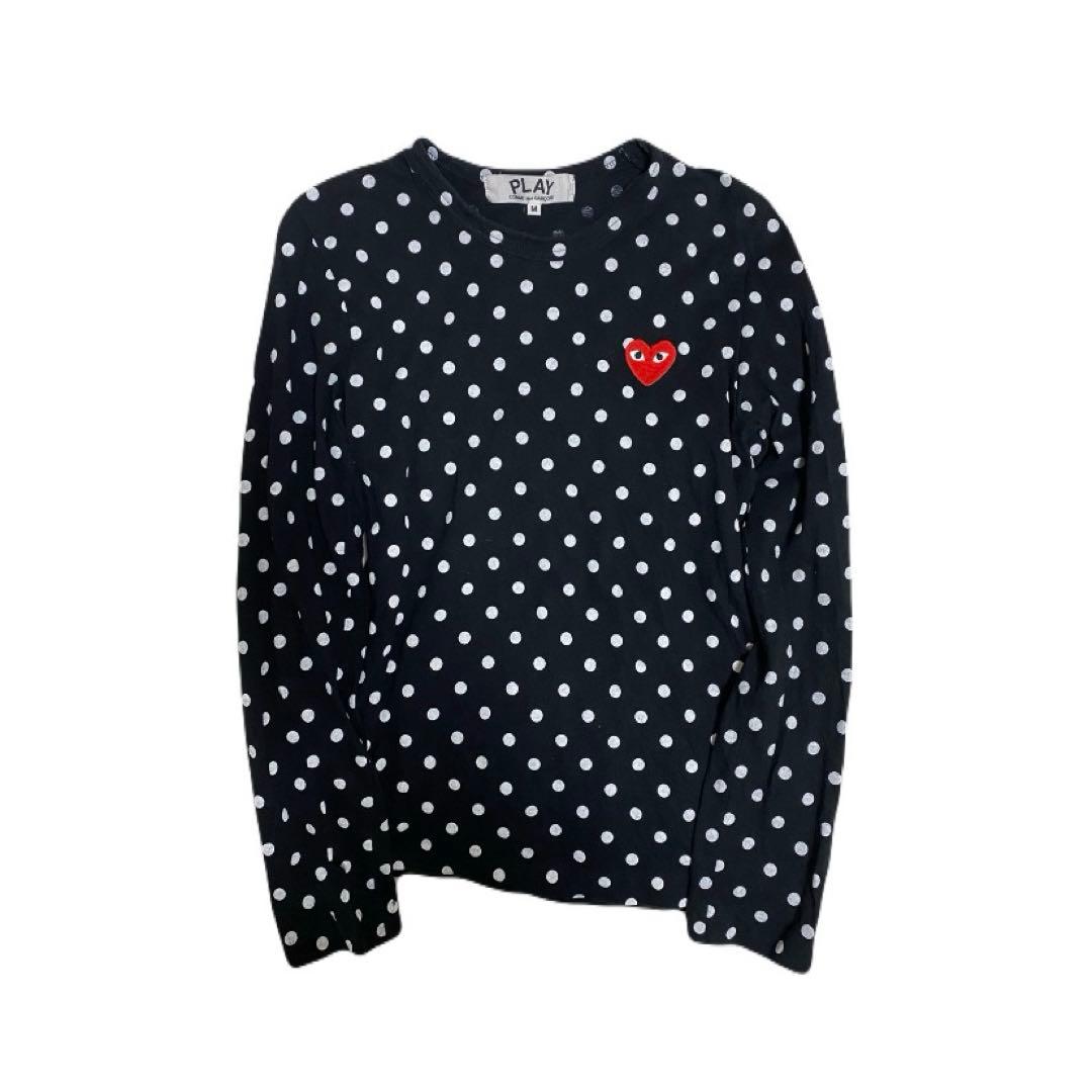 iveレイ着用 コムデギャルソン ロンt ドット ブラック