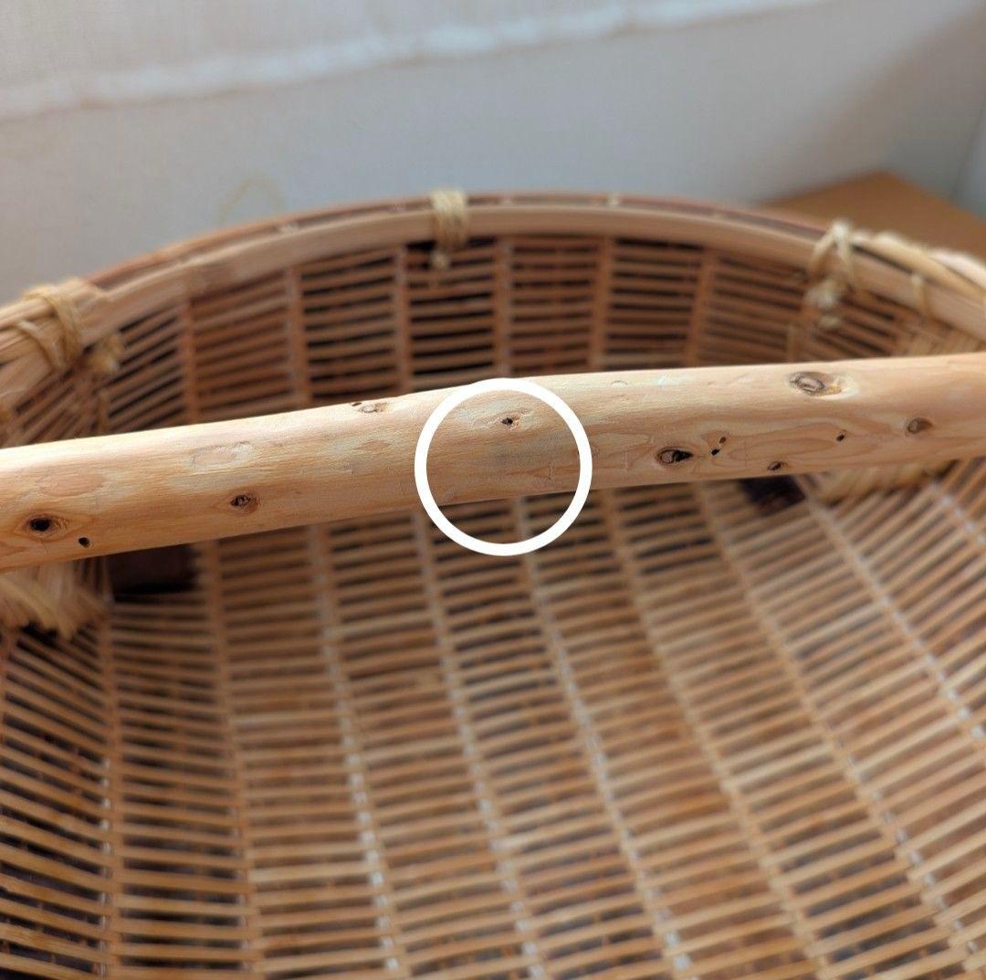 宮城県　『肥料振りかご』　篠竹　桜　かご