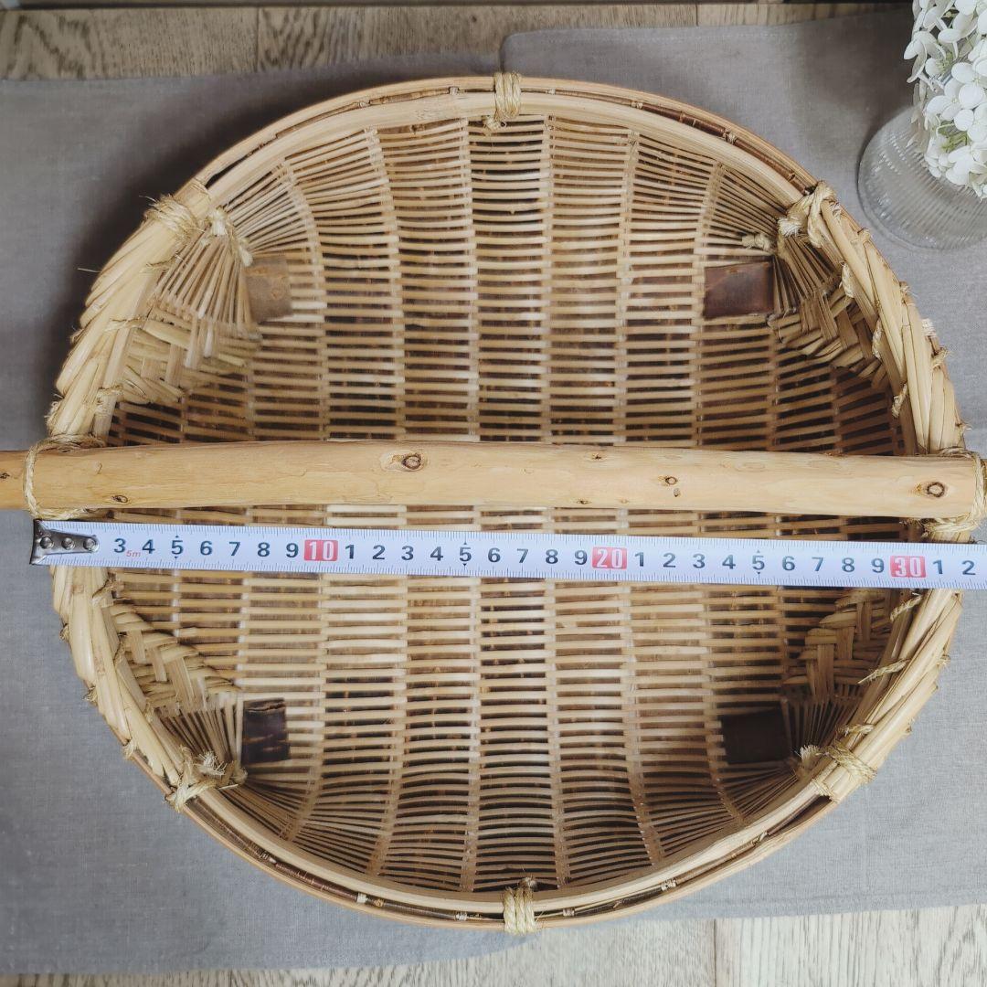 宮城県　『肥料振りかご』　篠竹　桜　かご