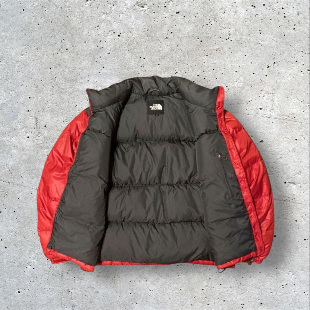 〈ザ・ノースフェイス〉ヌプシ　ダウンジャケット　赤　M 700 ツートンカラー