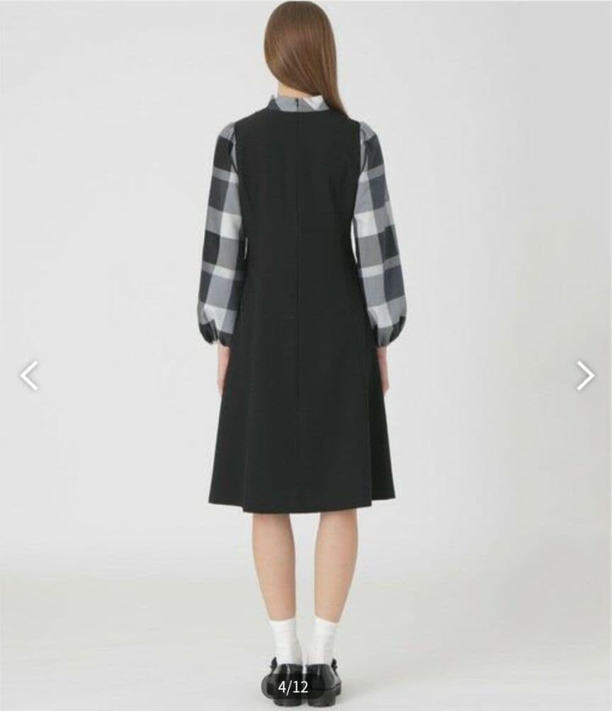 完売☆クレストブリッジ ブルーレーベル 上品ワンピース リボン チェック