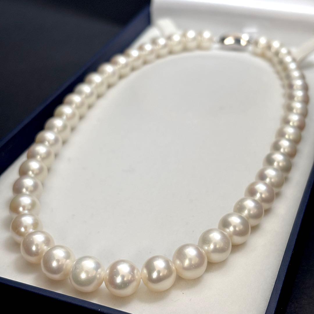 超大珠✨　本真珠　ジュエリーツツミ　パール　ネックレス　　SILVER刻印