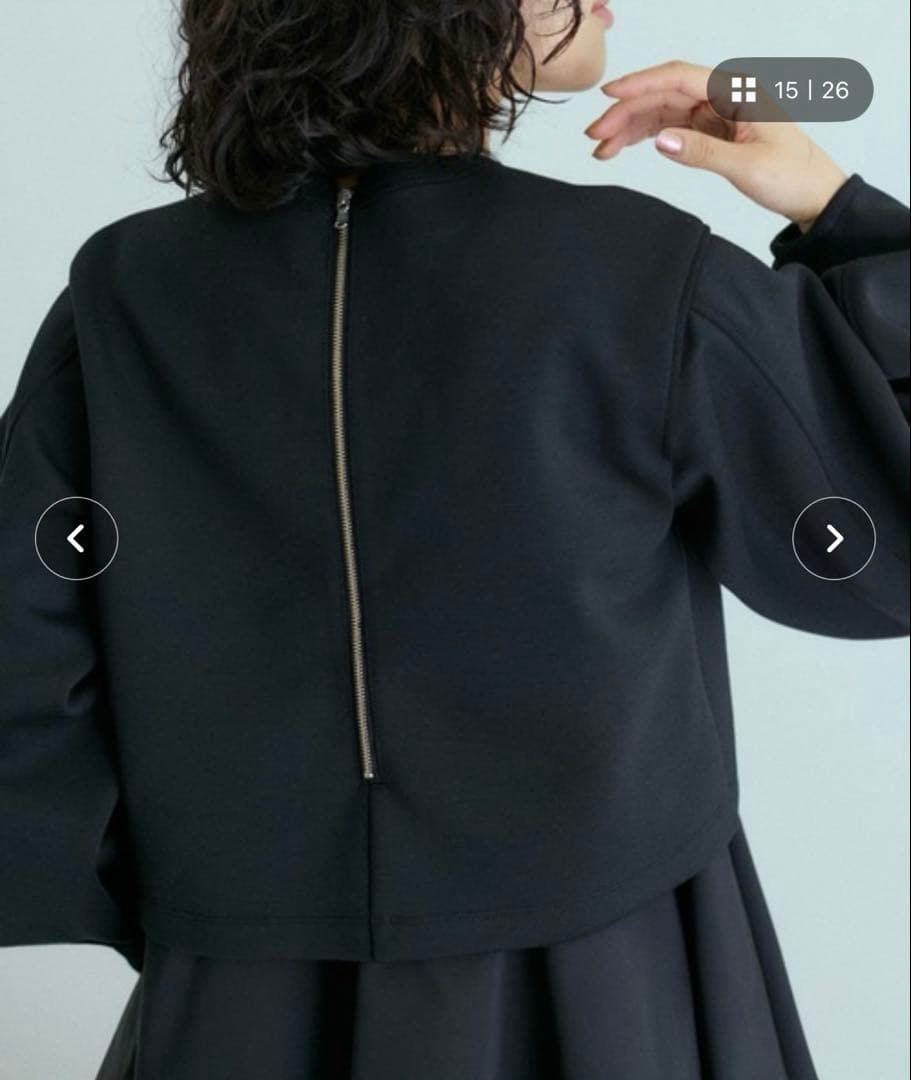 アダムエロペ　レイヤードペプラムチュニック