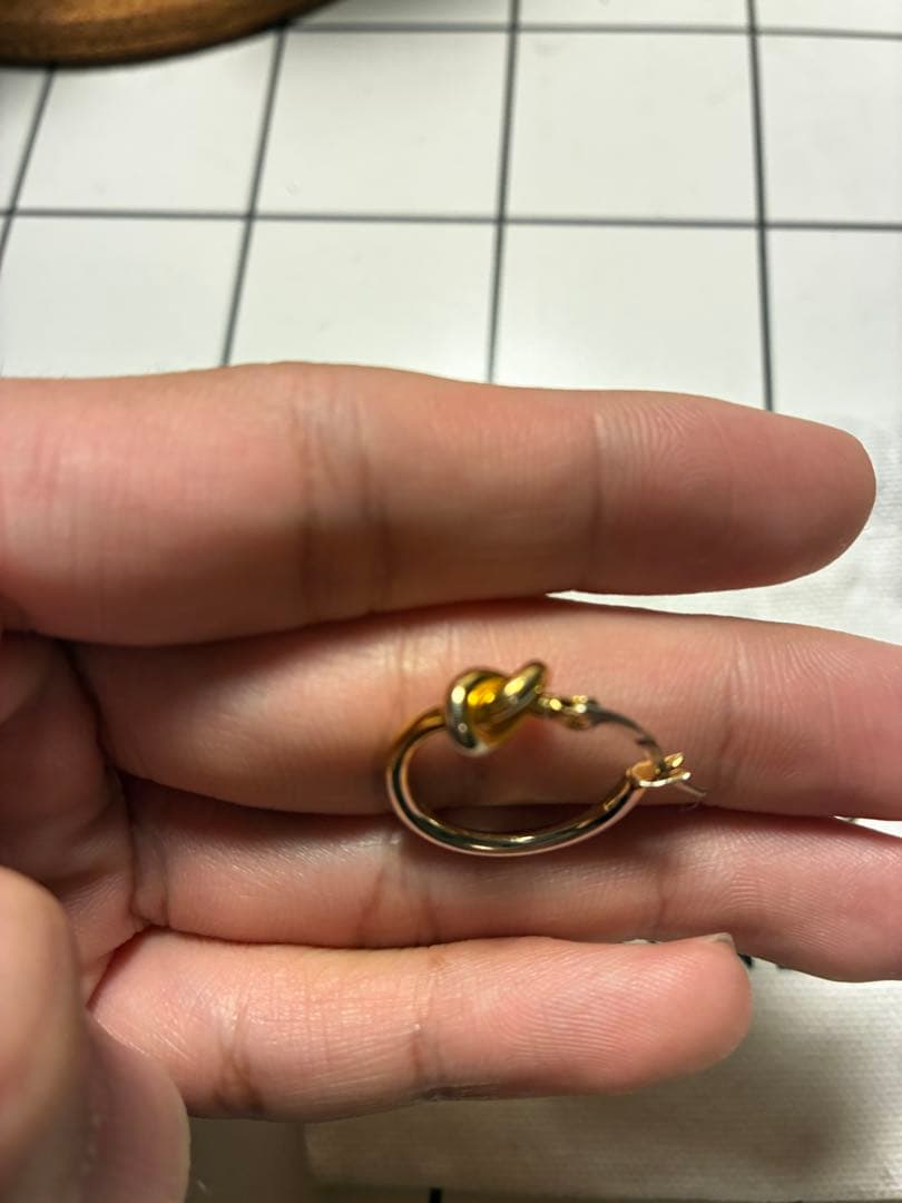 CÉLINE ゴールドトーン フープピアス