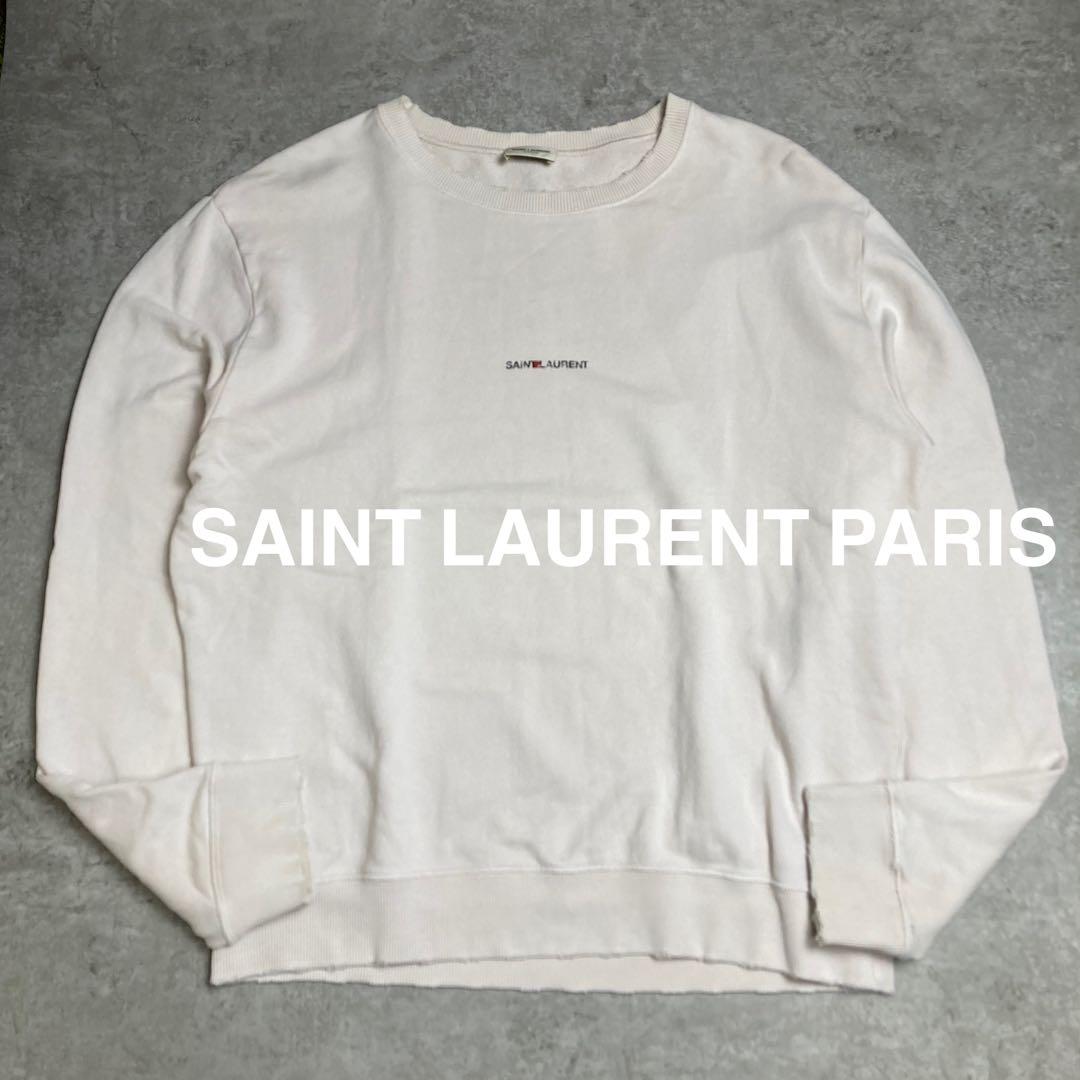 サンローランパリ　ダメージ加工　スウェット　XL 18SS スウェット