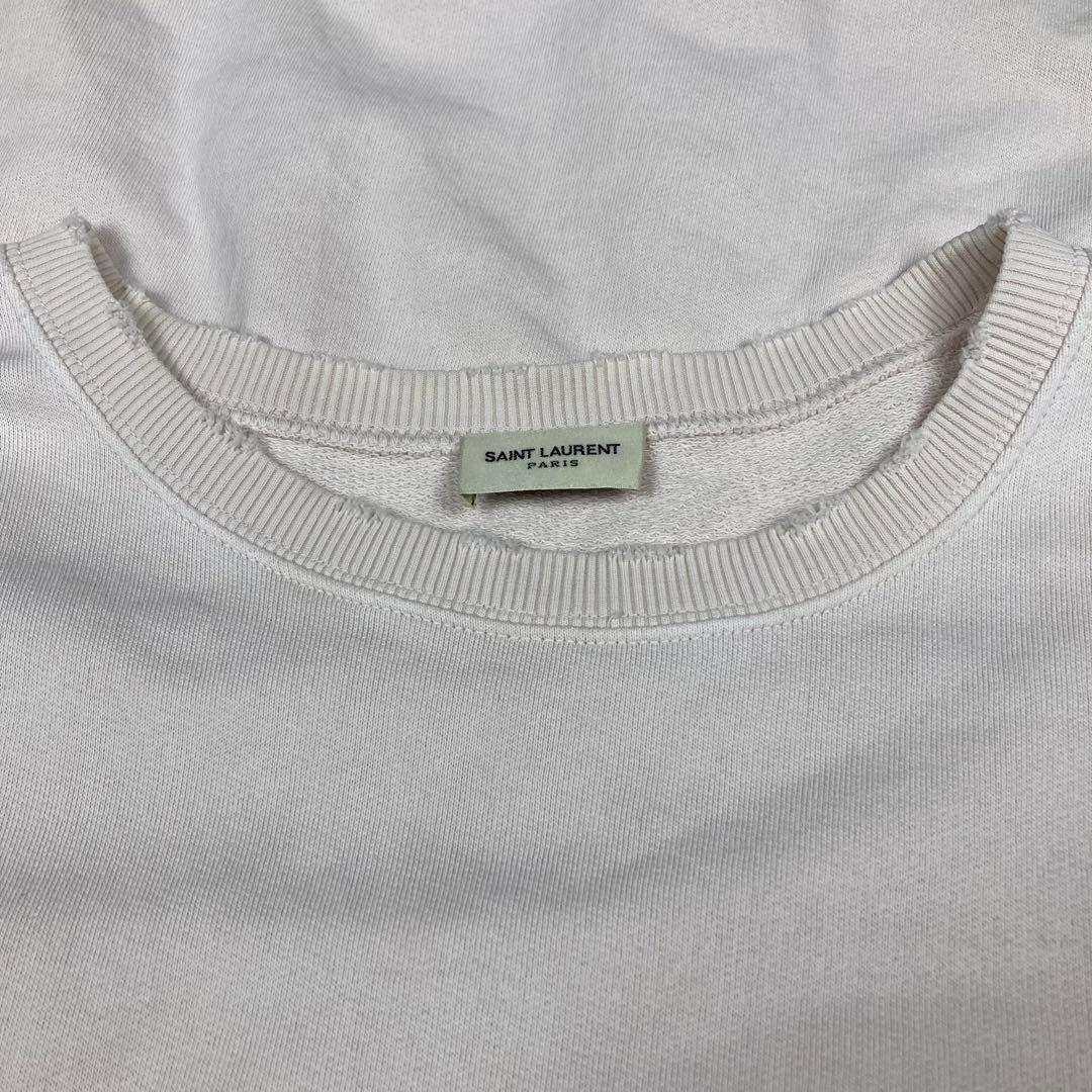 サンローランパリ　ダメージ加工　スウェット　XL 18SS スウェット