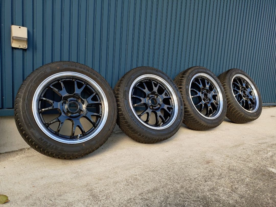 美品ホイール バリ山 スタッドレス 175/55R15 2022年製 2本分②