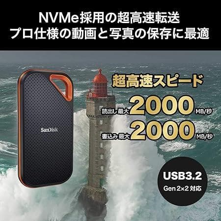 SanDisk SSD 外付け 4TB SDSSDE81-4T00-GH25