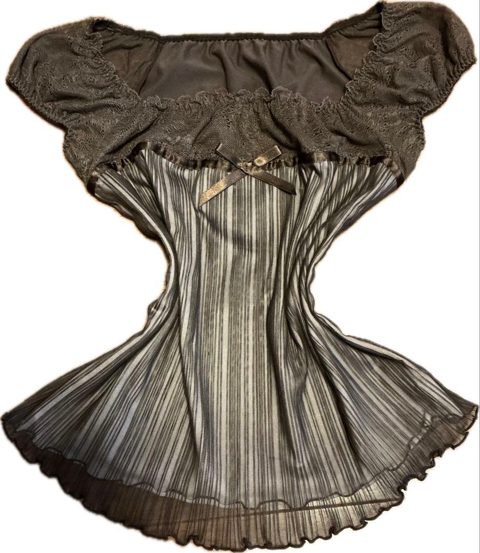 ♪00s coquette ウィッシュコア リボンオフショル シアー カットソー