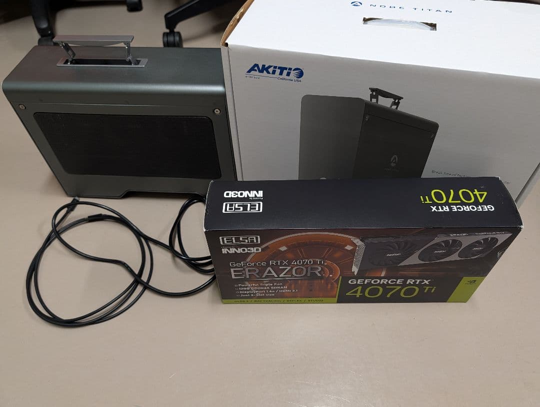 グラフィックボード・グラボ・ビデオカード ELSA GeForce RTX 4070 Ti Node Titan eGPU