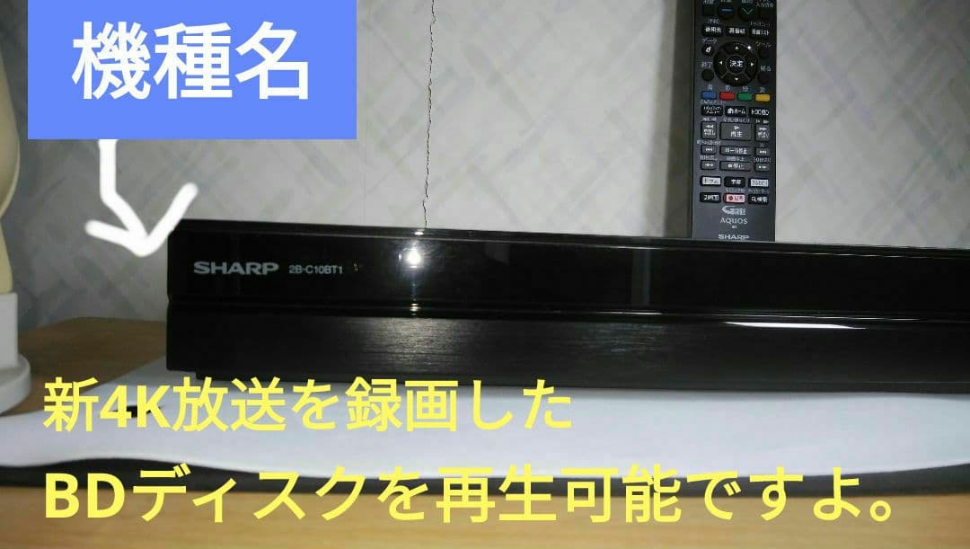 2B-C10BT1/三番組同録・4K再生可/2019年モデル実動確認品/純リモ付