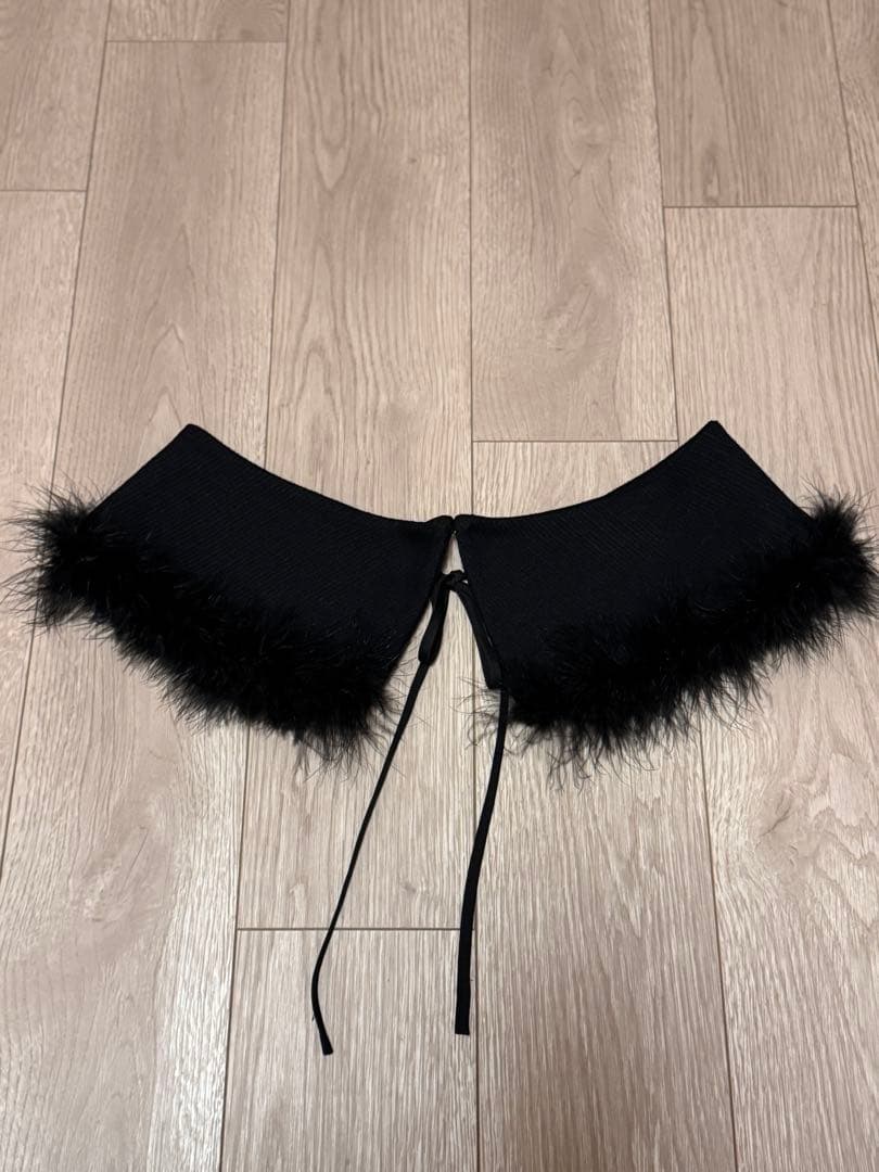 ワンピース m me eme 2way feather mini one piece