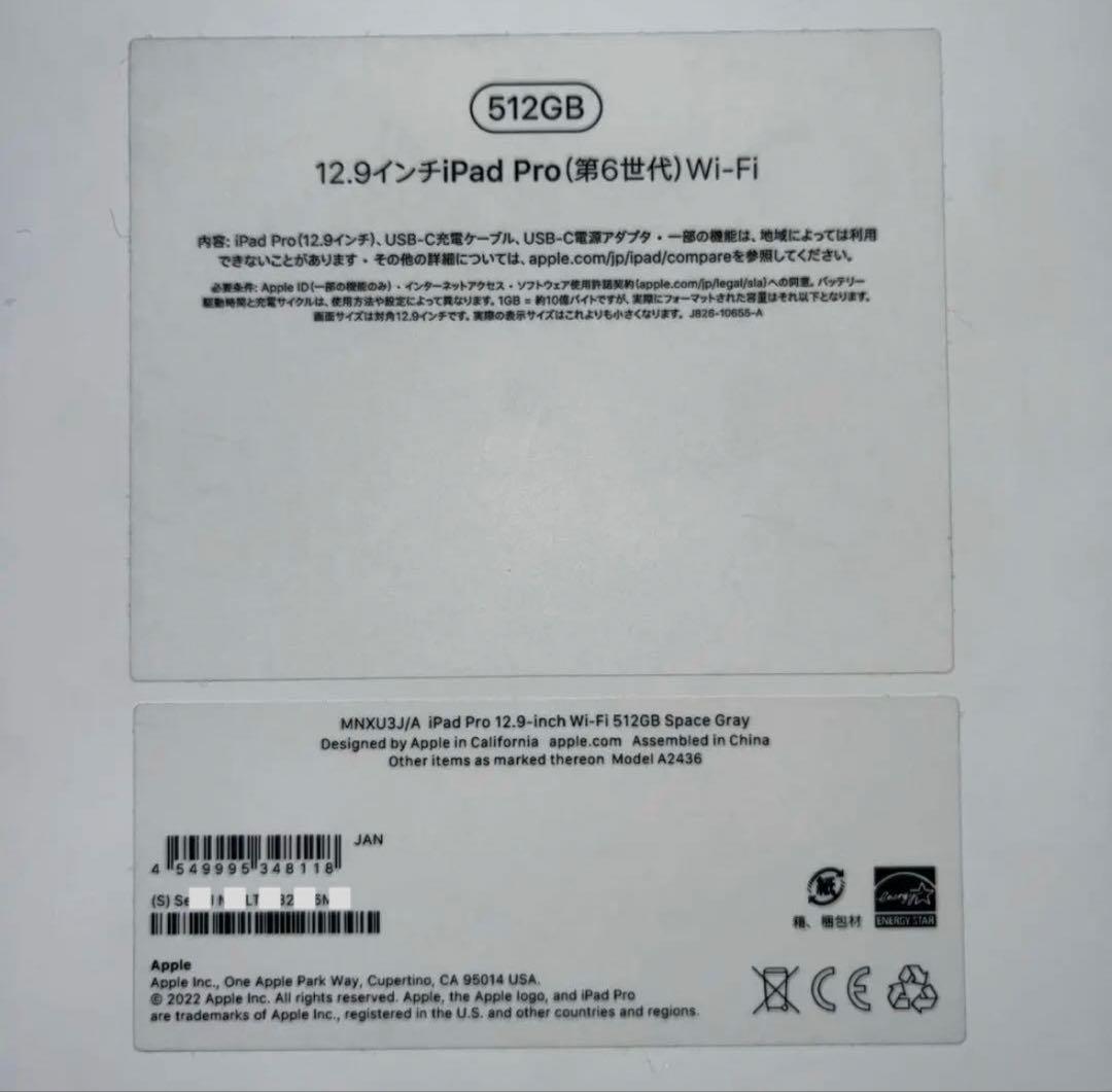 iPadpro 13インチ 第6世代 512gb WiFi