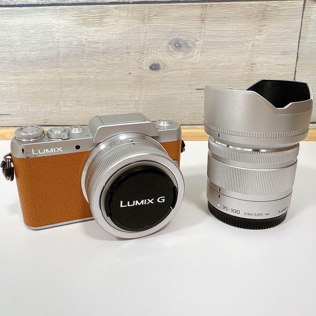 【人気色✨動作確認済】LUMIX GF7 ダブルレンズ ミラーレス一眼 デジカメ