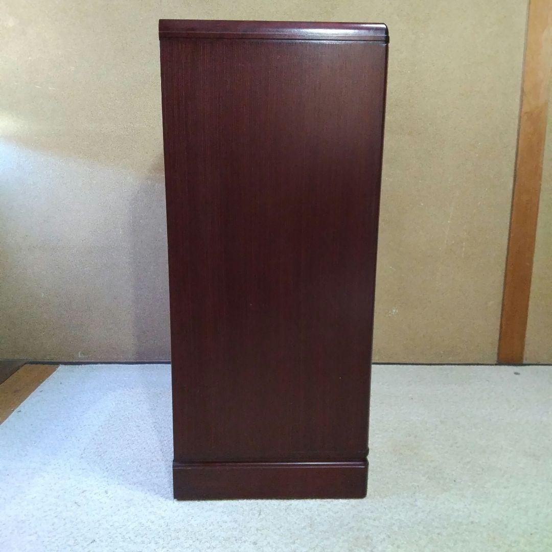 高級木材「紫檀」 引き戸 シューズボックス 靴箱 移動棚4枚 昭和レトロ