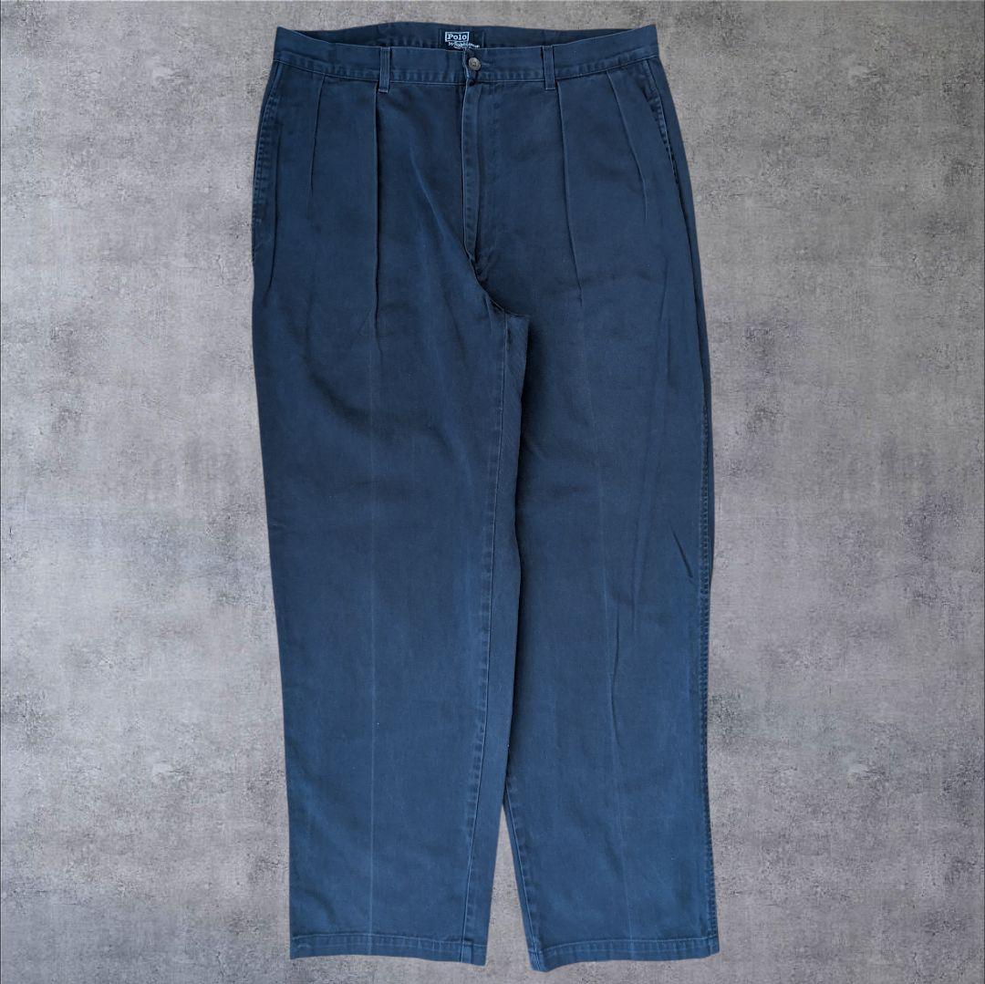 USA製 初期タグ ラルフローレン 90s ポロチノ 2タック polo