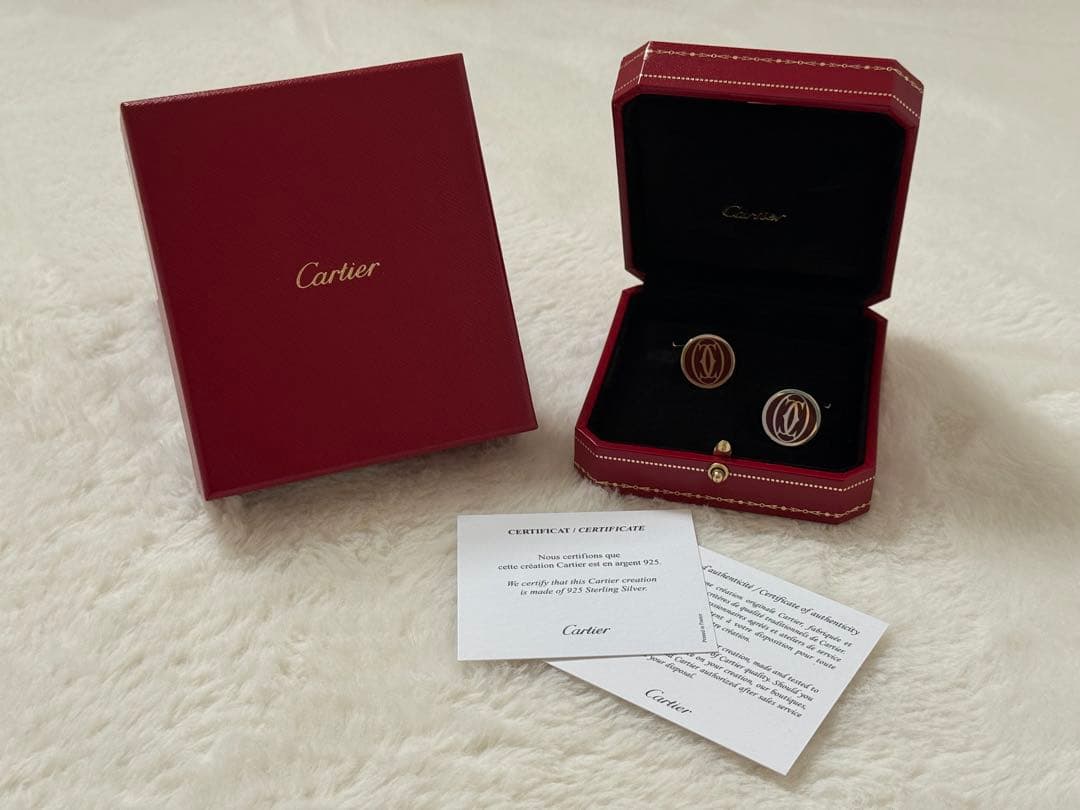 【Cartier】カルティエ ダブル C ドゥ ロゴ カフリンクス カフス