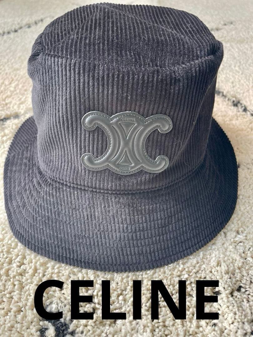CELINEコーデュロイバケットハット