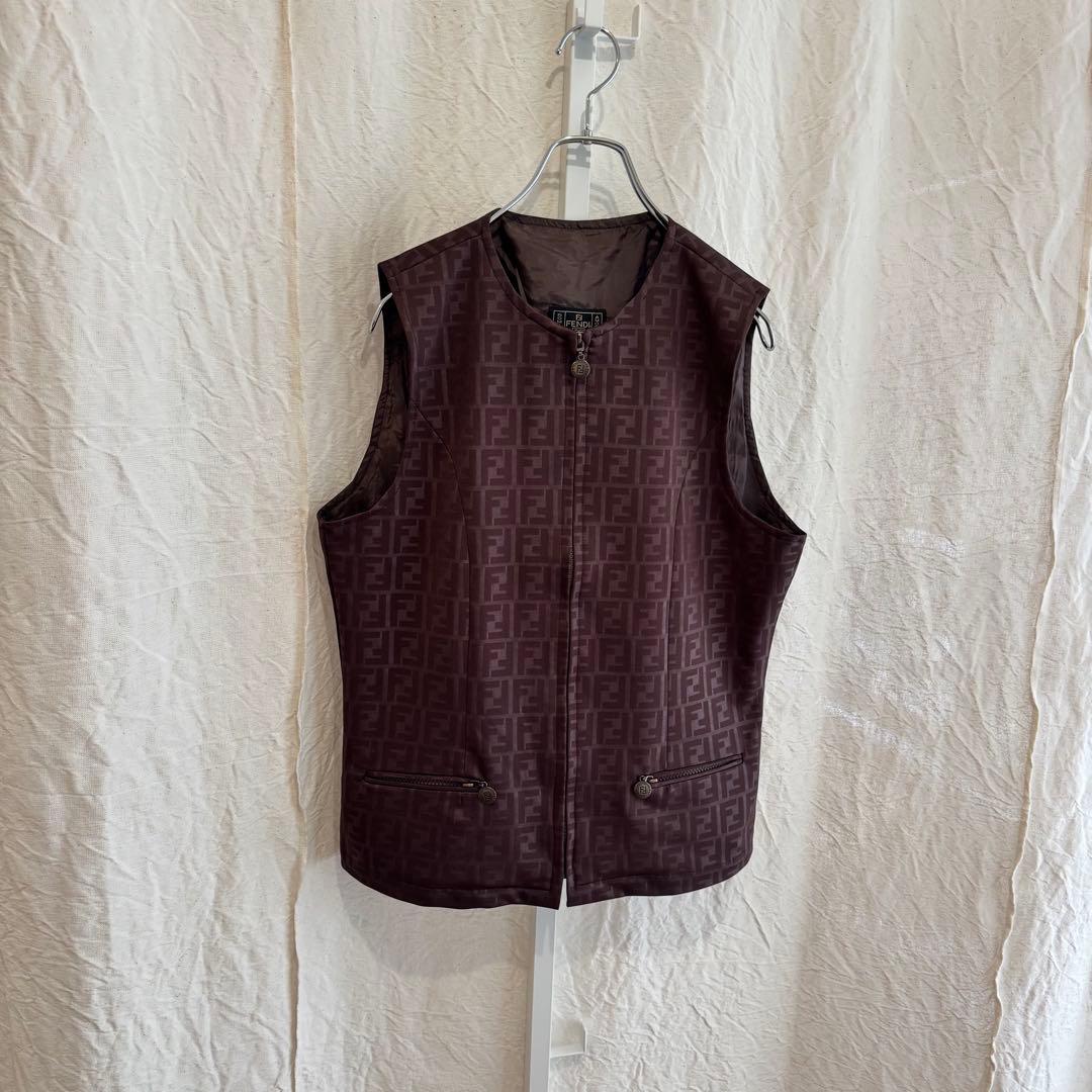 h*s様 90s 90年代 FENDI フェンディズッカジップアップベスト