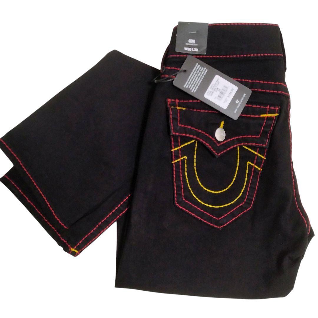 W30 ✨新品未使用 トゥルーレリジョン デニムパンツ ブラック ビッグT