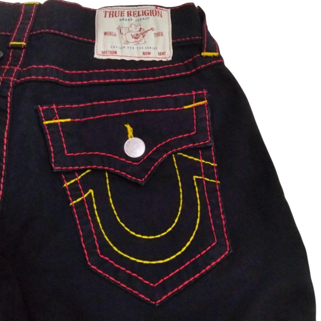 W30 ✨新品未使用 トゥルーレリジョン デニムパンツ ブラック ビッグT