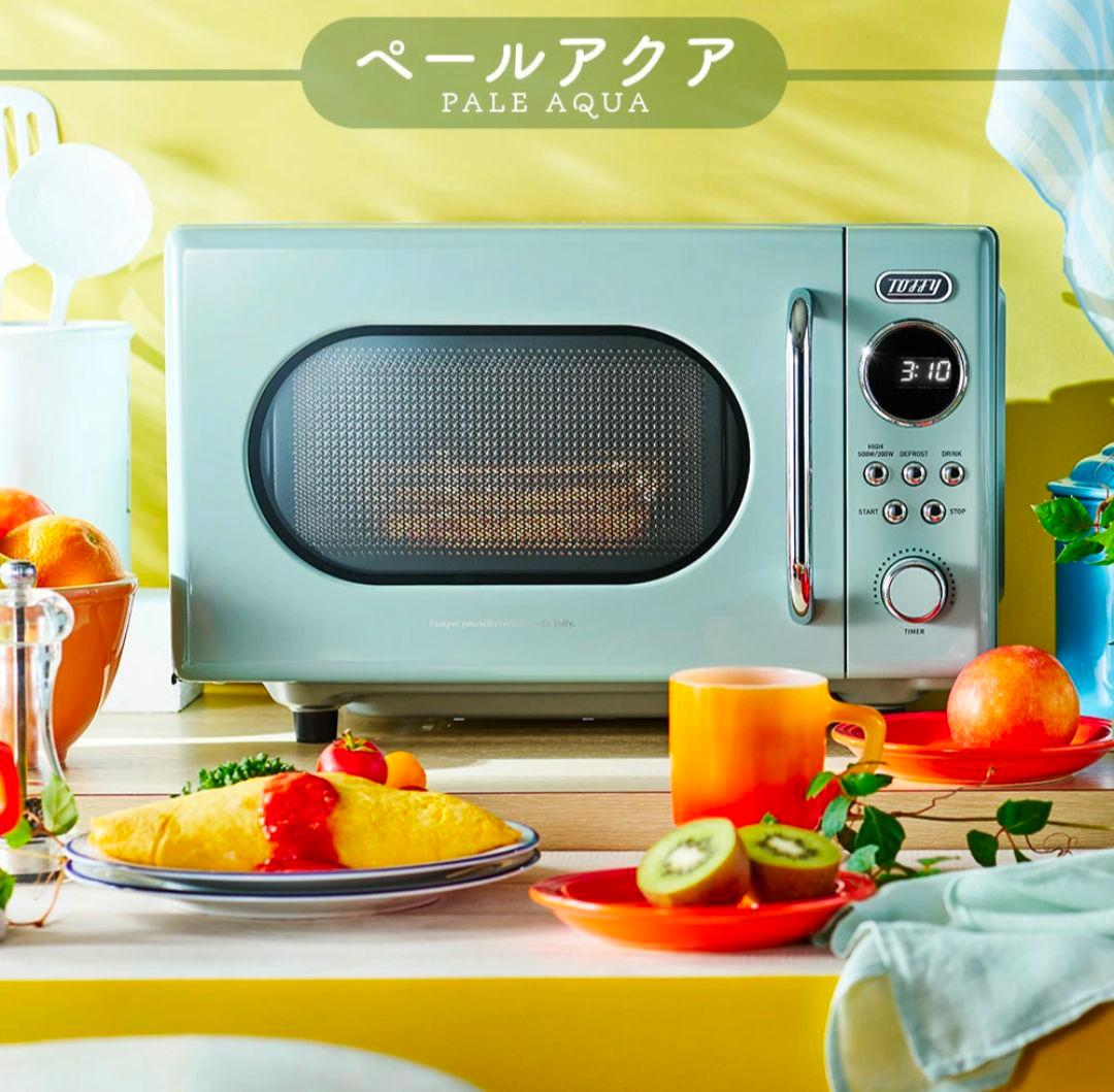 【新品未使用】Toffy 電子レンジ 小型 16L （ペールアクア)2025年製