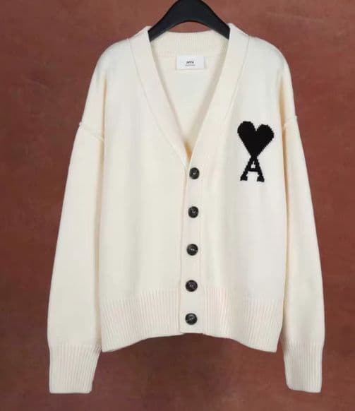 Amiparisニットセーターホワイトポロニット