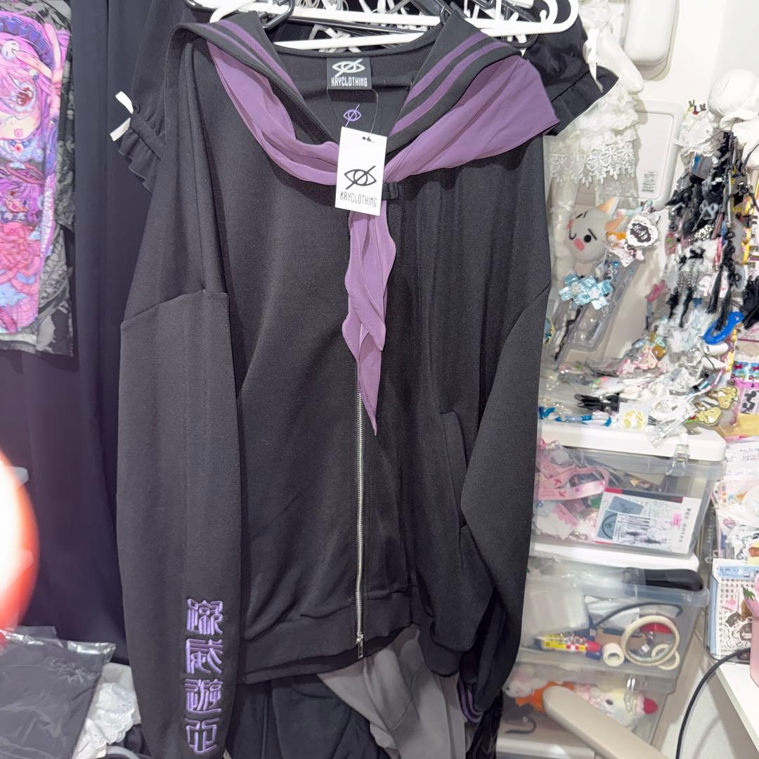 KRY clothing TAKURAMI セーラー パーカー　紫 タグ付き