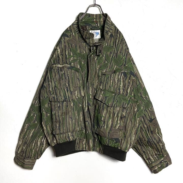 USA古着 迷彩 リアルツリー ミリタリージャケット 緑 XL ブルゾン