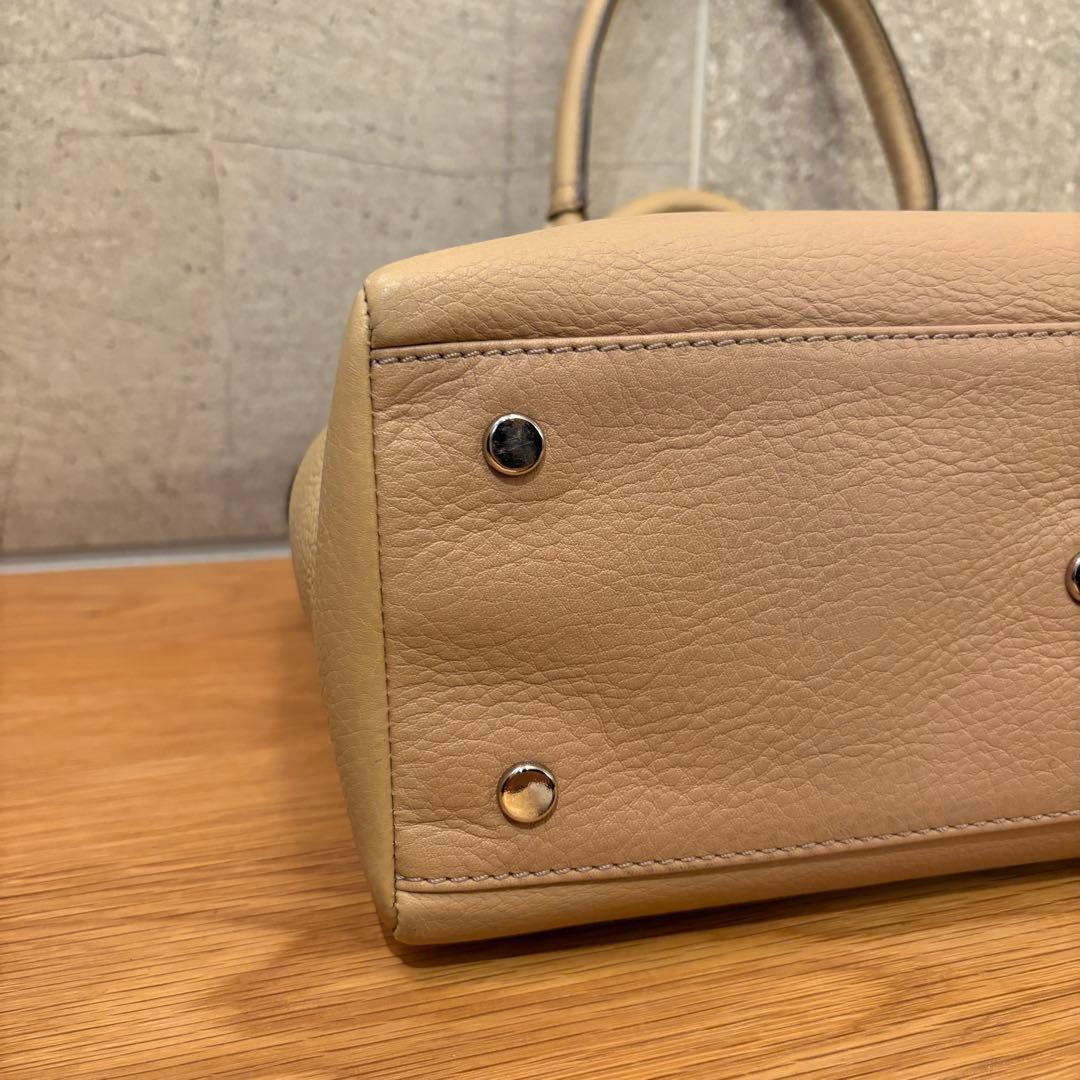 【美品】土屋鞄　クラルテ　ハンディカフェトート　ベージュ