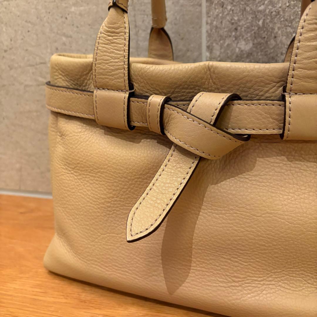 【美品】土屋鞄　クラルテ　ハンディカフェトート　ベージュ