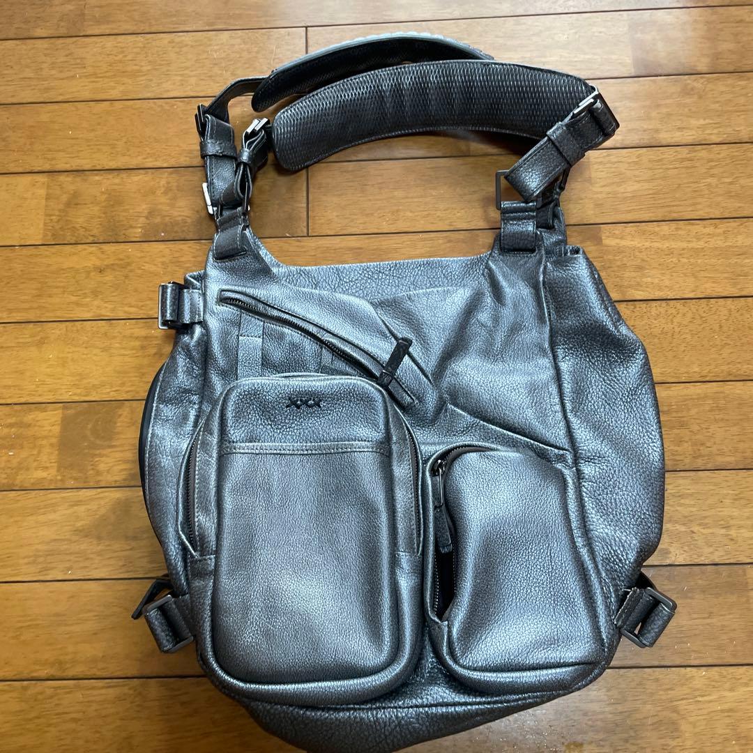 ermenegildo zegna ダークグレー ショルダーバッグ