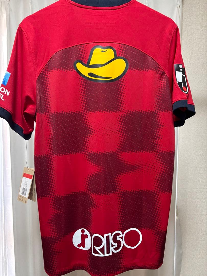 即日配送 Nike サイン入り レッドチェック柄 サッカーシャツ